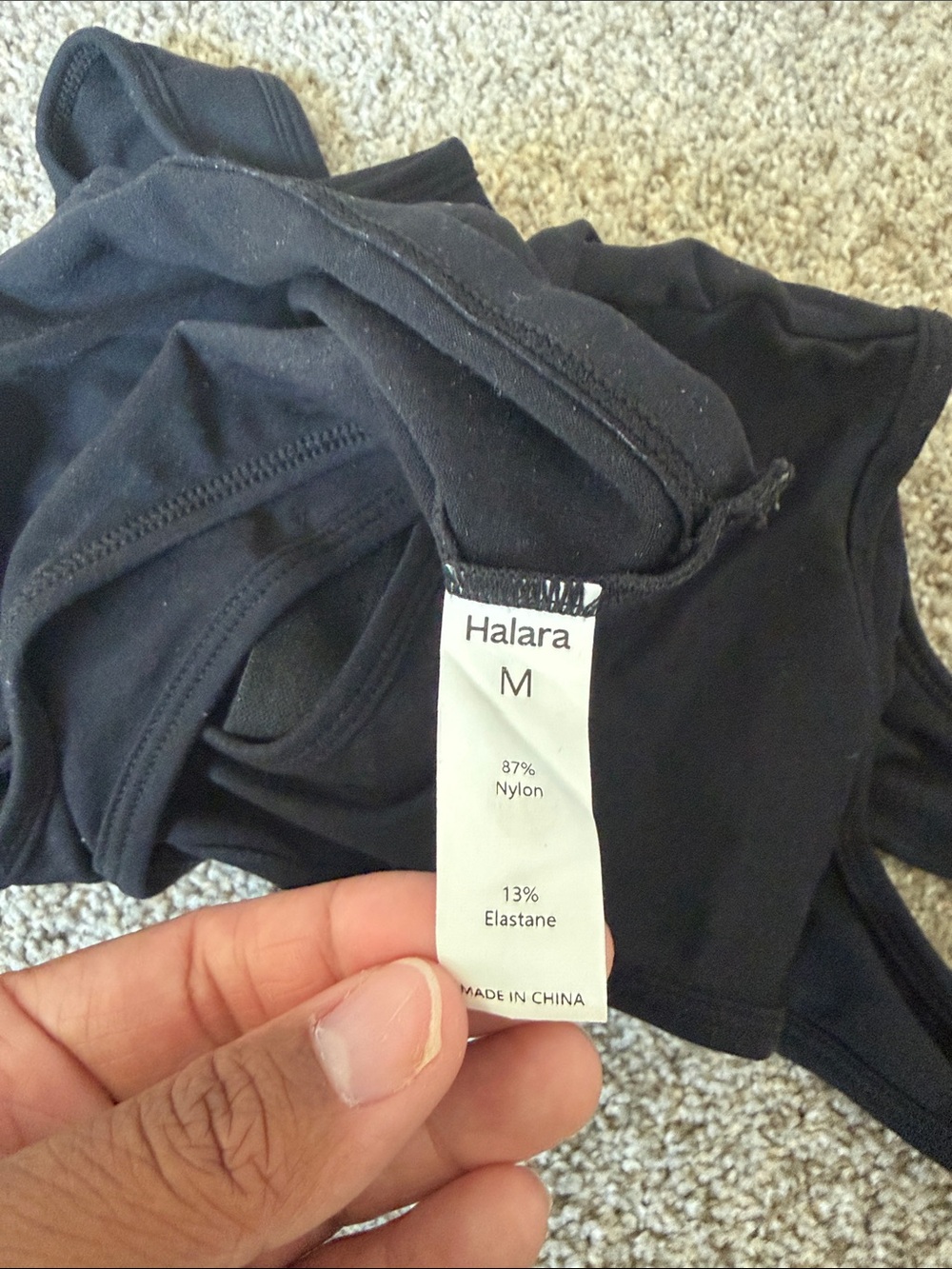 HALARA Black Scoop Sports Crop - Supportive Active Bra - Picture 6 of 6